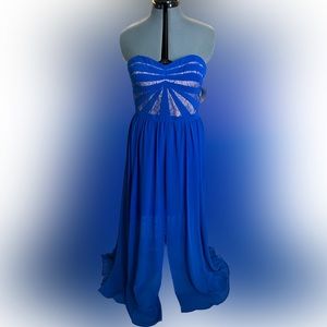 Aidan - Blue Strapless Formal Gown, NWT